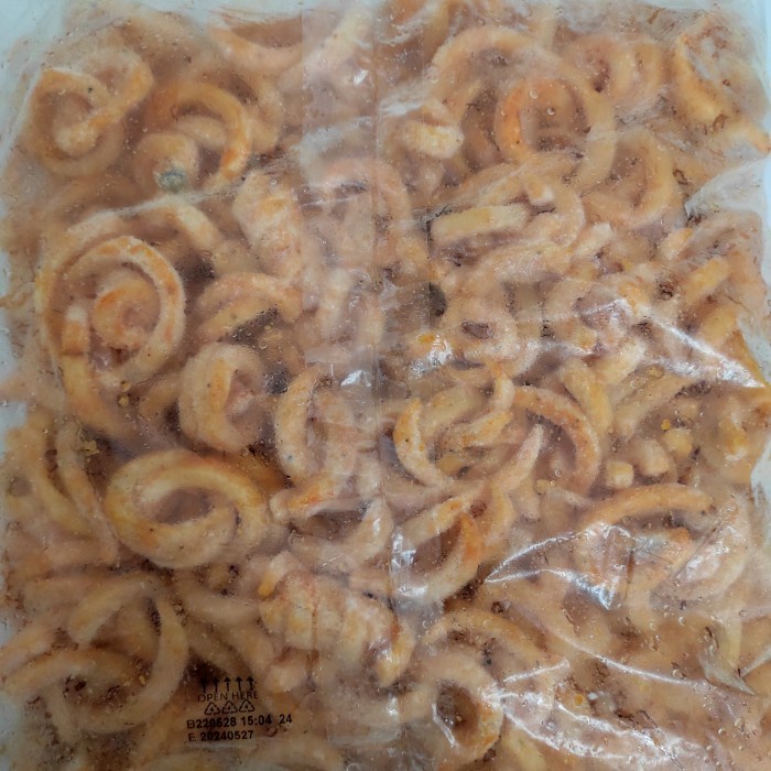 

kentang curly/kentang spiral AW kemasan 1,8 kg