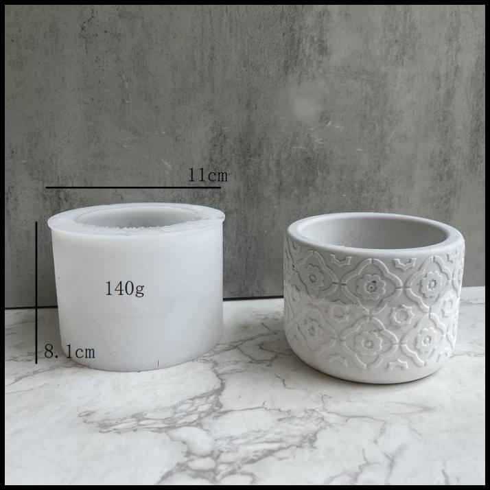 Cetakan Silikon Resin Succulent Flower Pot Variant Pattern Mold