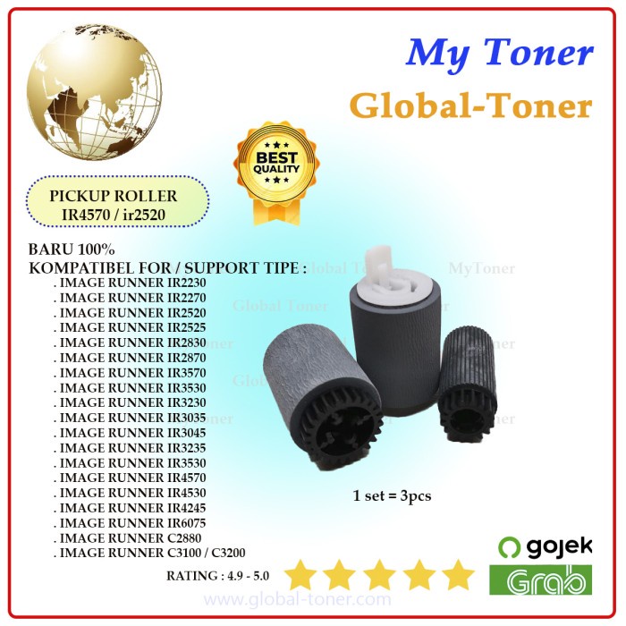 1SET PICK UP ROLLER ( KARET PENARIK KERTAS) COMPATIBLE IR4570 IR-4570