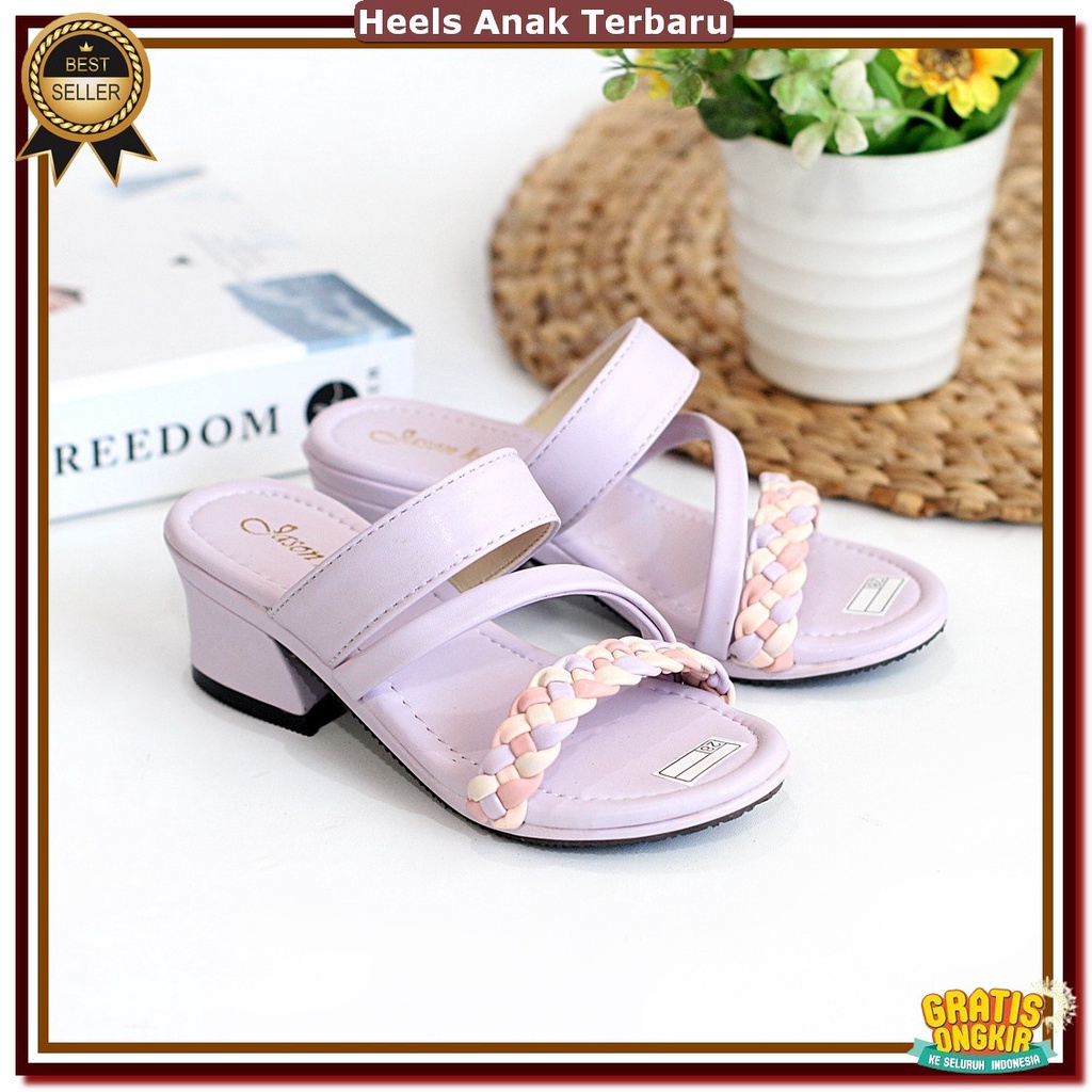 Heels Remaja Korean Style Sendal Cewek Kekinian Import Sepatu Wanita Hak Tahu 3Cm Hils Wanita Korea 