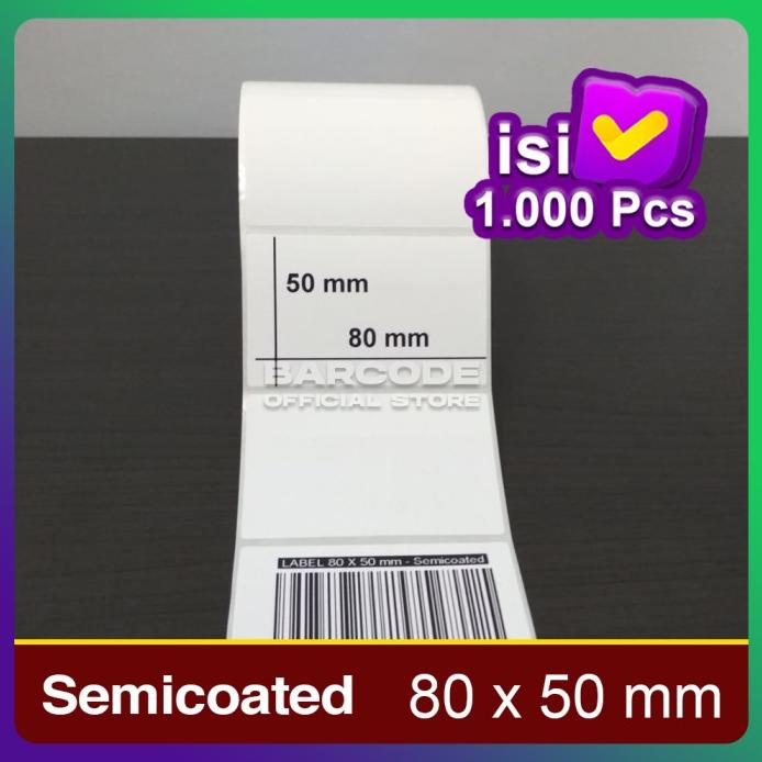 

Termurah Kertas Sticker Label Printer Bare 80 X 50 Mm - 1 Line - Semicoated Diskon