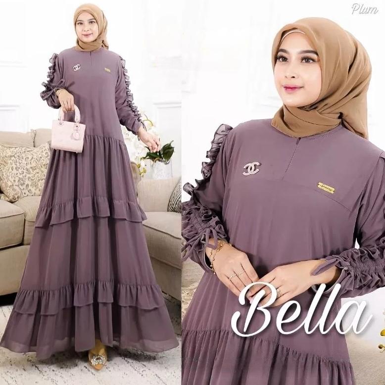 Ready Baju Gamis 2023 Model Baru  Gamis Remaja Terbaru Bella Maxi Dress Wanita Korean Style Gamis Ko