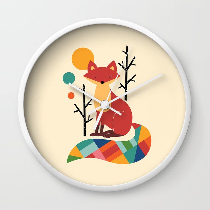 Jam Dinding Rubah Pelangi