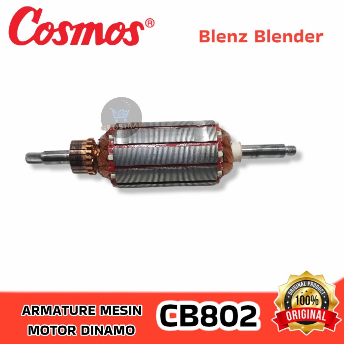 ARMATURE MESIN MOTOR COSMOS BLENZ BLENDER PLASTIK CB802 CB 802 ORI