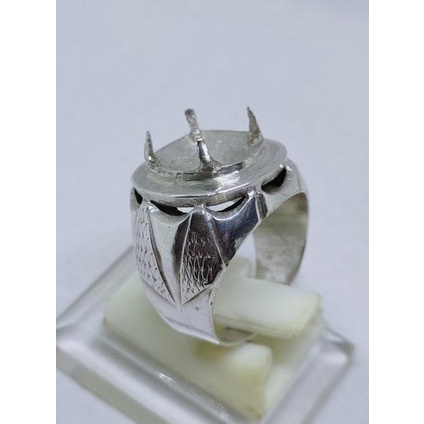 (bk) cincin emban perak antik ring silver batu mulia permata safir ruby zamrud akik koleksi batu akik