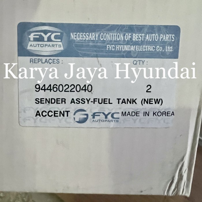 Pelampung Bensin Hyundai Accent 2000 Murmer