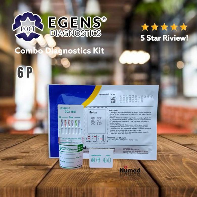 Terjangkau - Multi Drug Test 6 Parameter Egens + Pot Urine 60 ml  / Alat Tes Narkoba 6 Parameter  / 