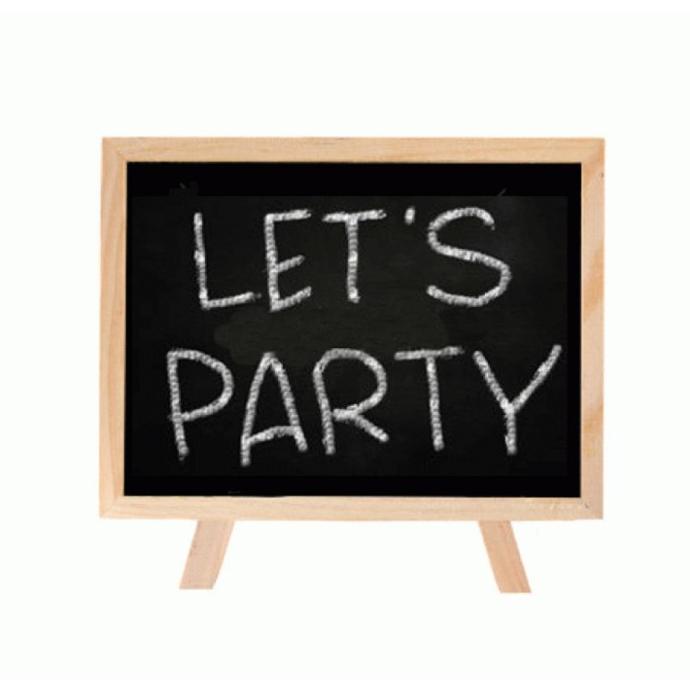 

HAPPYSTORE Papan Tulis Kecil Tripod Blackboard With Tripod - 30 X 40Cm