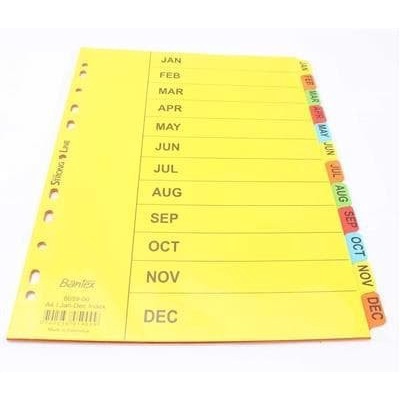 

CARDBOARD DIVIDER BANTEX 6059 A4 JAN-DEC