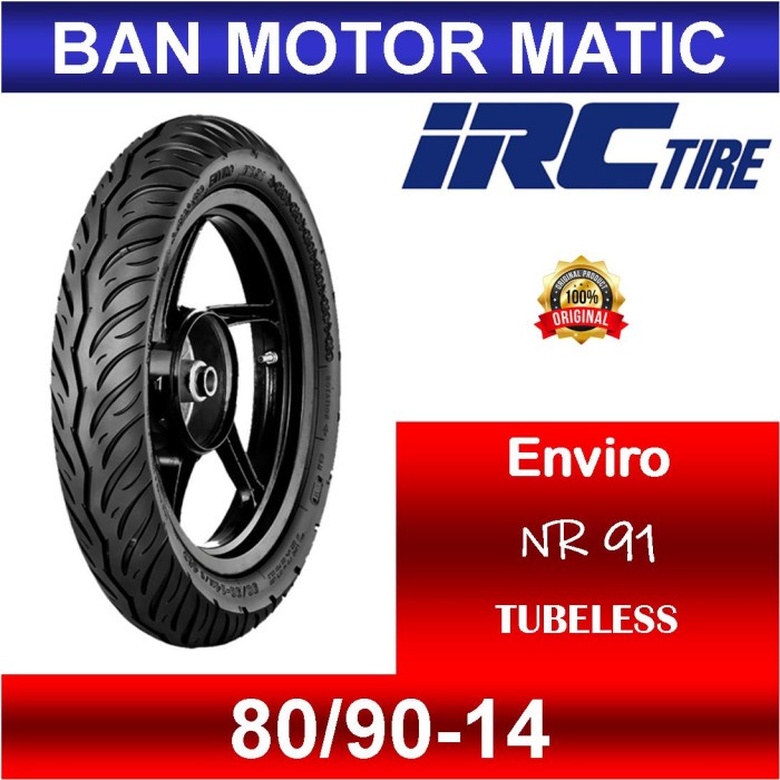 BAN LUAR TUBLES IRC 80 90 RING 14 BAN DEPAN MOTOR BEAT VARIO TUBELESS ORIGINAL BEST QUALITY