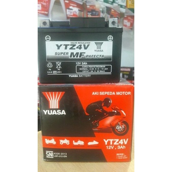 Aki motor Honda Beat Fi Vario 110 Scoopy Supra X 125 YUASA YTZ4V YTZ5S Aki Kering