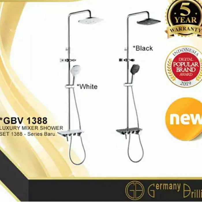 Promo Original Germany Brilliant Gbv1388W / Gbv 1388B . Shower Tiang Gbv1388