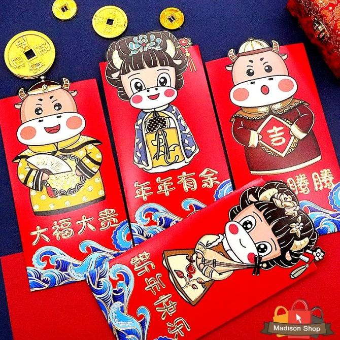 

New Hx013 Angpao Panjang 3D Raja Ratu Ampao Kerbau 2021 Ampau Panjang Gift Berkualitas