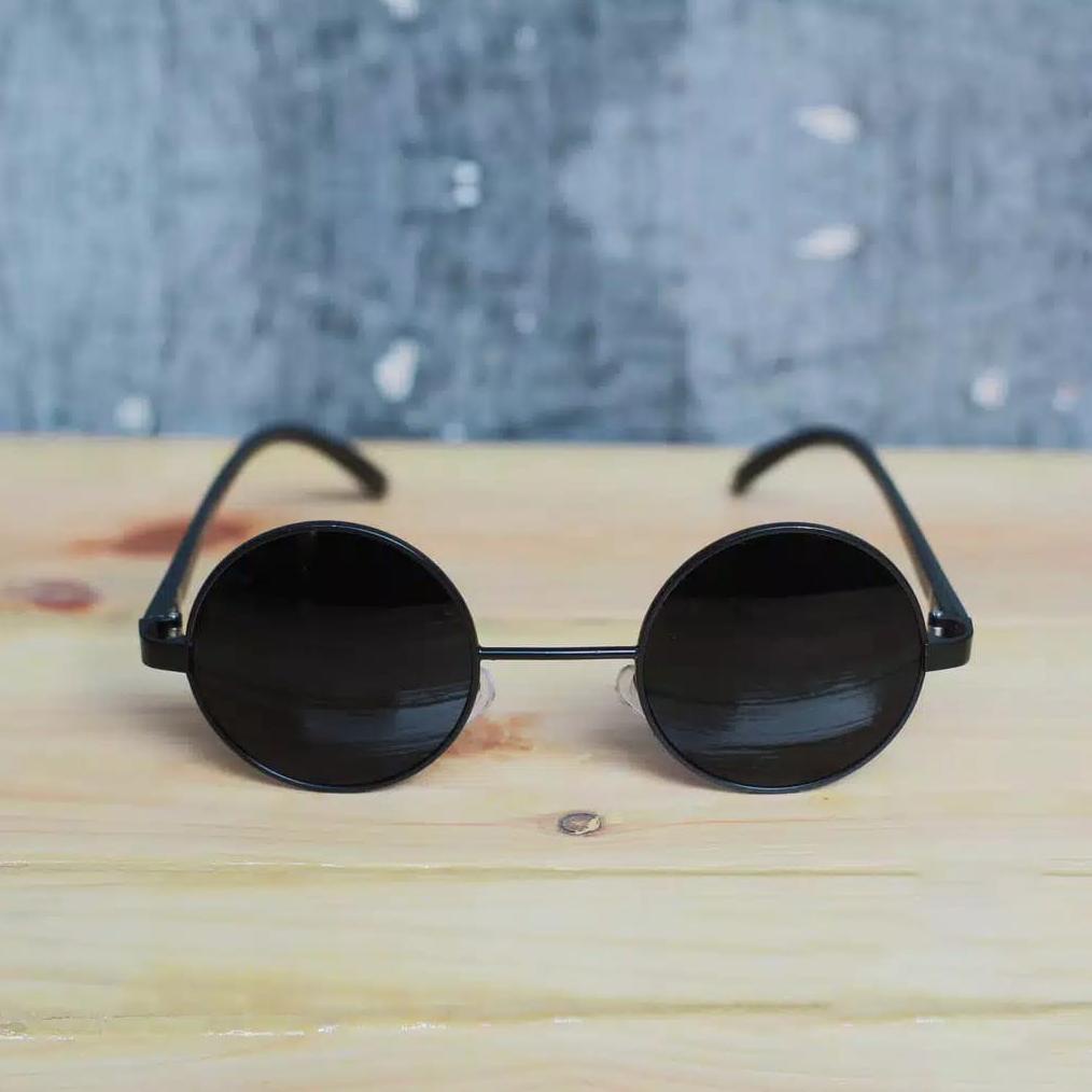 [Als] Kacamata Hitam Polarized - Kacamata Bulat Hitam Cowok Keren Trendy 2022 Cod