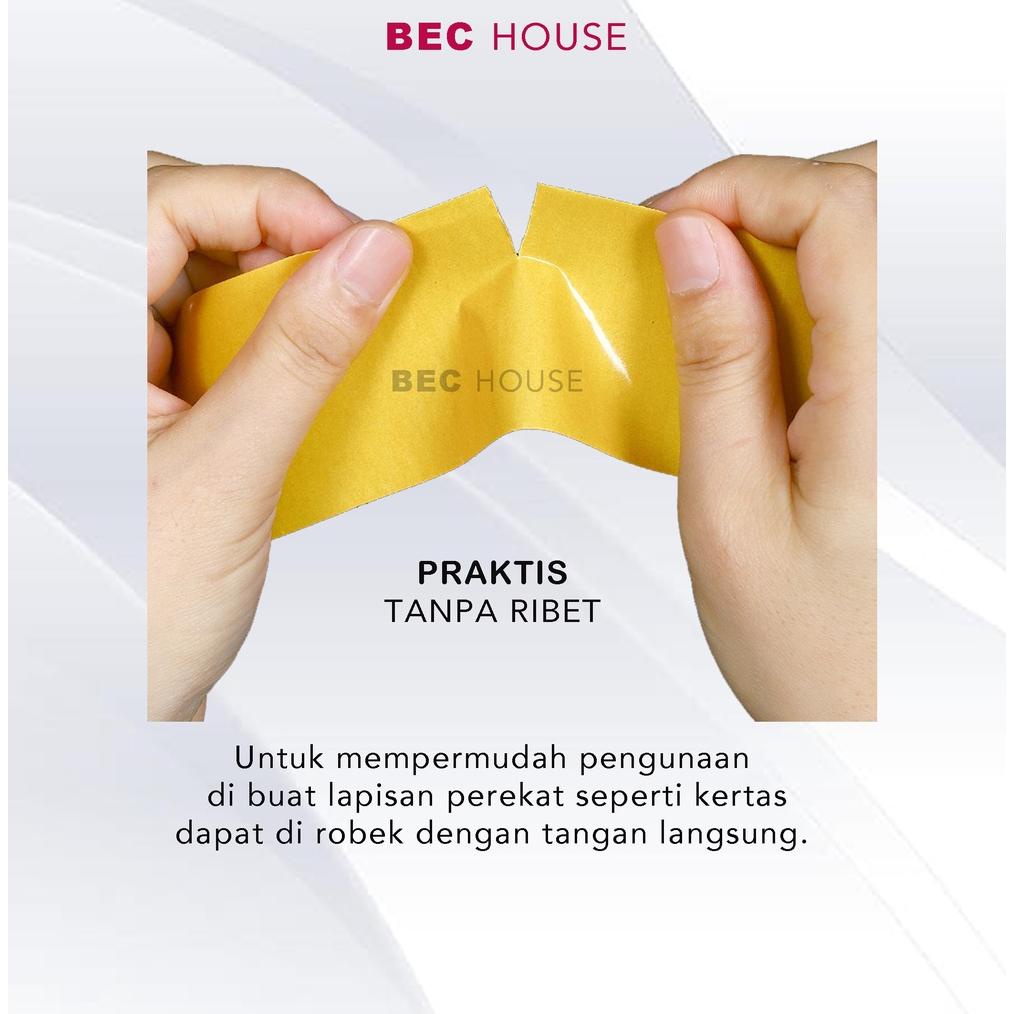

Hot Sale [Bec] Double Tape Kain Dua Sisi Tanpa Bekas Merk B.E.C House Isolasi 2 Sisi Solatip Tape Termurah