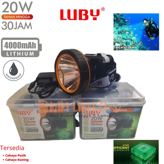 SENTER KEPALA LUBY 20 WATT L2863 / L-2863 / 2863 ( JUMBO )