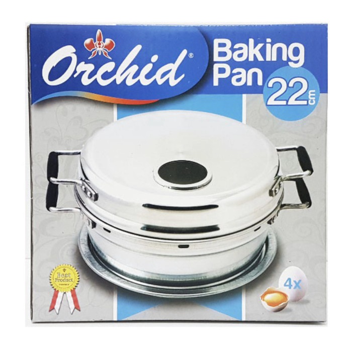 BISA COD ORCHID BAKING PAN 22 CM UKURAN 4 TELUR ORIGINAL MURAH AWET ASLI /GRILL PEN/BAKARAN