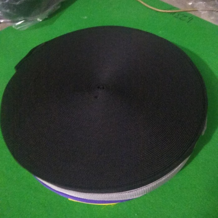 {Shop} tali webing tubular double climbing outbound panjat tebing - Hitam Berkualitas