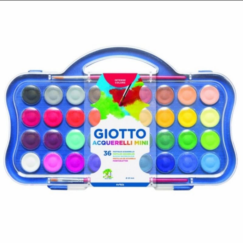 

Giotto Watercolor Ni 36 Warna 23 Mm Cat Air Anak Non Toxic Free Kuas