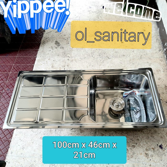 [Tutup] Bak Cuci Piring Stainless / Kitchen Sink Stainless/Bcp Rak Cuci Piring [Ready]