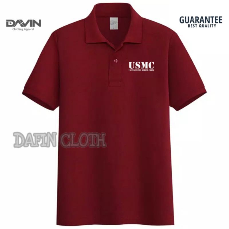Kaos Kerah Pria Polo shirt USMC United States Marine