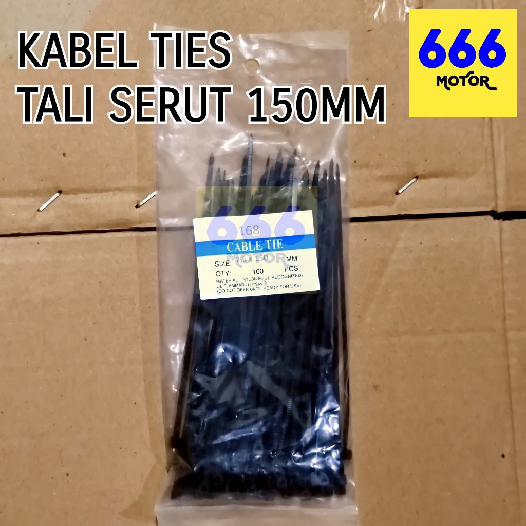 

666MOTOR KABEL TIES 150 MM WARNA RANDOM