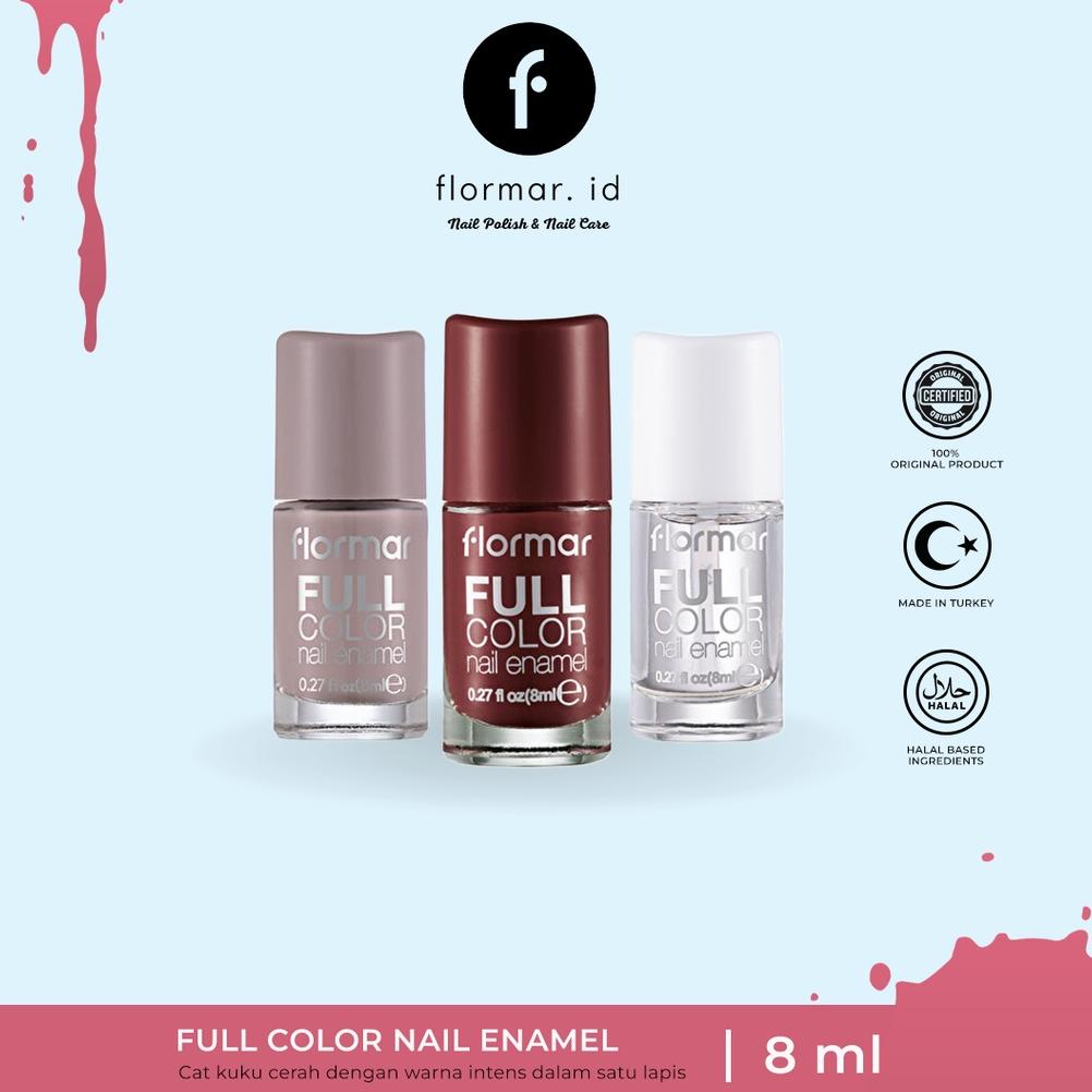 Hot - Kutek Flormar Full Color Nail Enamel (FC62-FC66-FC11-FC43-FC60-FC63-FC72-FC65-FC36) ~