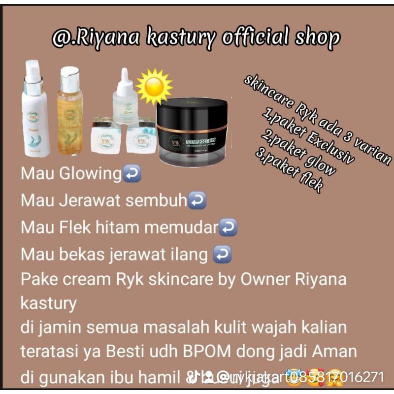 PAKET LENGKAP SKINCARE EXCLUSIVE RYK