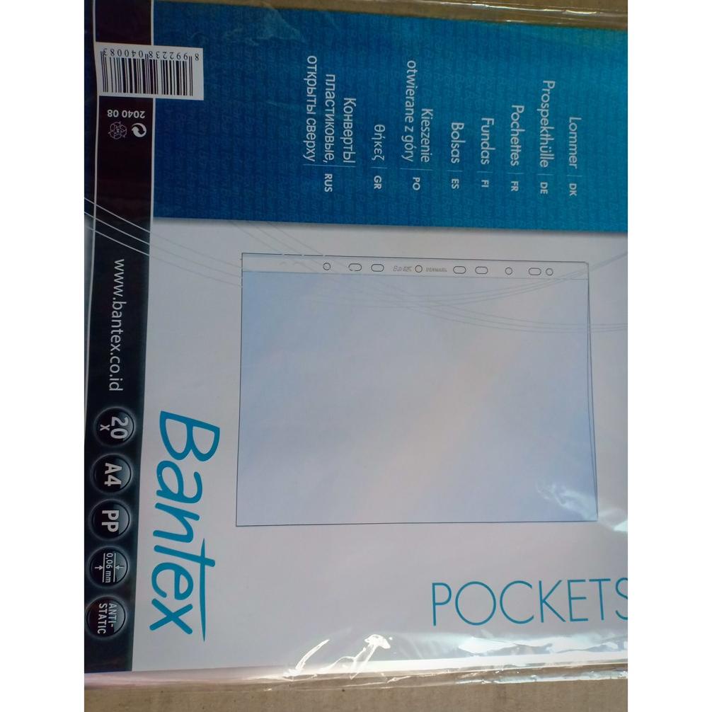 

Terbaru - BANTEX POCKET A4 2040 8040 / BANTEX POCKET F4 FOLIO 8843 CLEAR (ISI 20) !