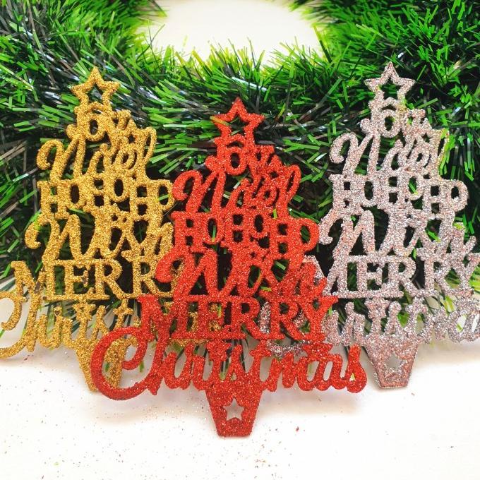 

Merry Christmas Tree Isi 3 Hiasan Pohon Natal Gliter Dekorasi Murah Limited Edition