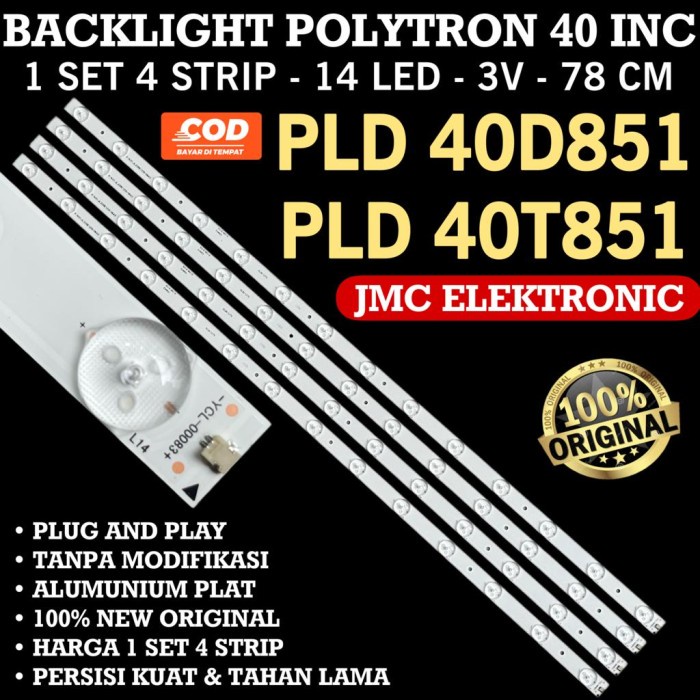 [Ori] Backlight Tv Led Polytron Pld-40D851 40T851 Pld40D851 Pld40T851 Limited