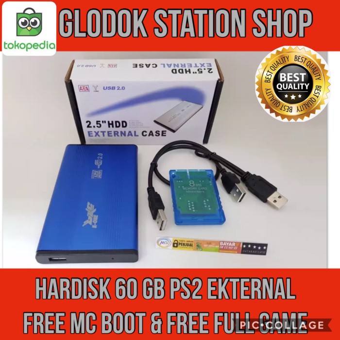 [Original] Hardisk Ps2 Ekternal 60Gb  Mc Boot  Free Full Game Bisa Gojek