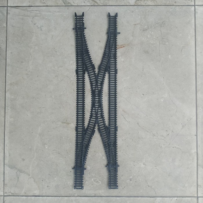 [Original] Miniatur Wesel Double Cross Rel Kereta Api Skala Ho 1:87 Terbaru