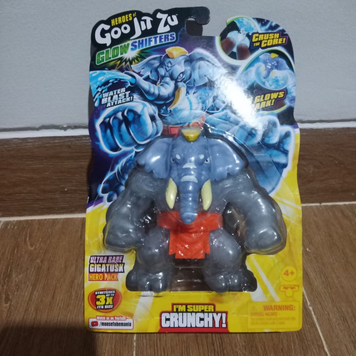 ✅Baru Gigatusk Heroes Of Goo Jit Zu Ultra Rare Glows In Dark Glow Shifters Bisa Sameday