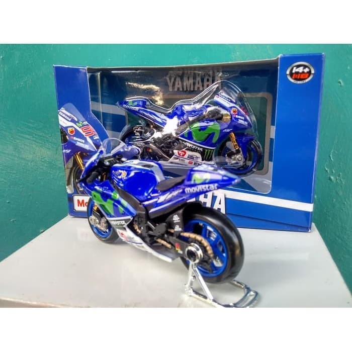 MUST HAVE DIECAST MOTOGP JORGE LORENZO 99 YAMAHA MONSTER MINIATUR MOTOR MURAH TERBARU