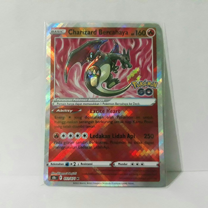 ✅New Kartu Pokemon Charizard Bercahaya 011/071 Diskon