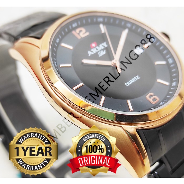 ✅Ori Army Ltd Hc 7722 Original - Jam Tangan Pria Rantai Hitam Garansi Resmi Bisa Gojek