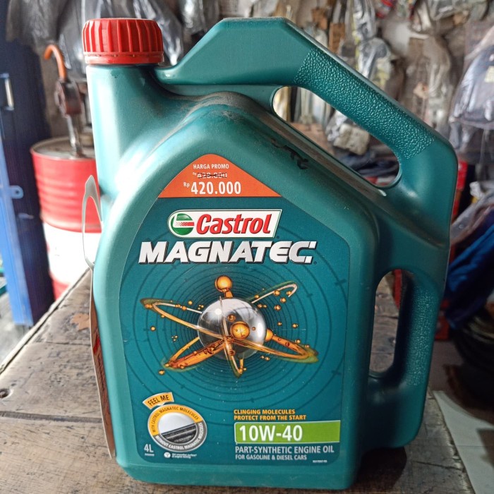 ✨Baru Oli Castrol Magnatec 4 Liter 10W-40 Part Synthetic Engine Oil Bisa Sameday