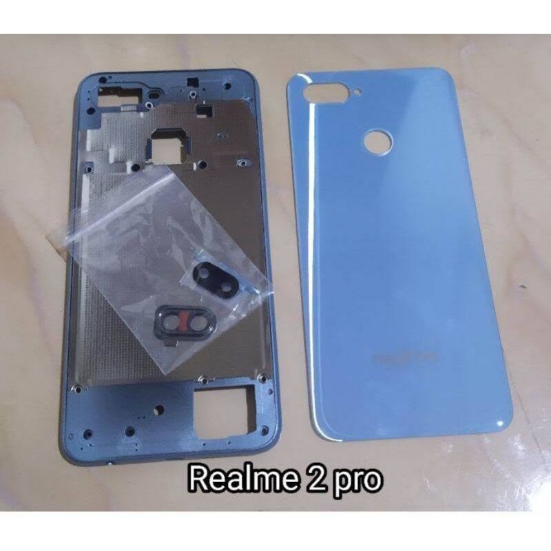 BACKDOOR CESING FULLSET BEZEL TULANG TENGAH REALME 2 PRO