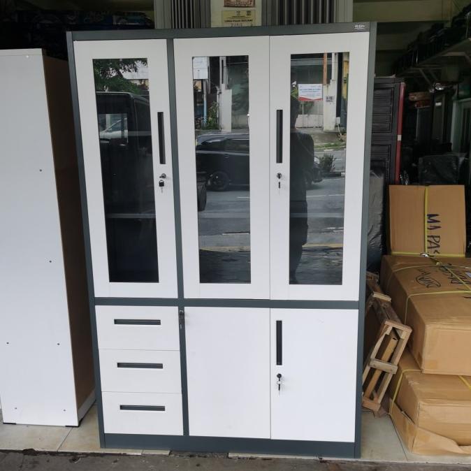 

^^^^^] lemari buku besi 3 pintu berlaci