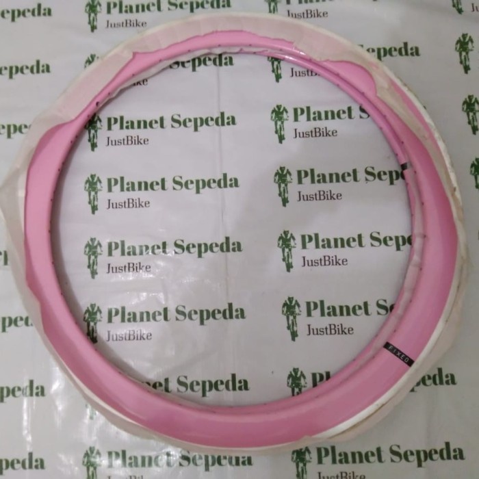 [New Ori] Satu Pasang Rims Fixie 5Cm 36H Brakeline Pink Diskon