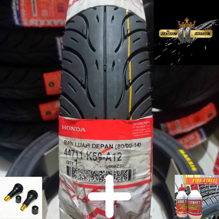 BAN DEPAN HONDA BEAT HONDA VARIO 80/90-14 TUBELESS ORIGINAL BEST QUALITY