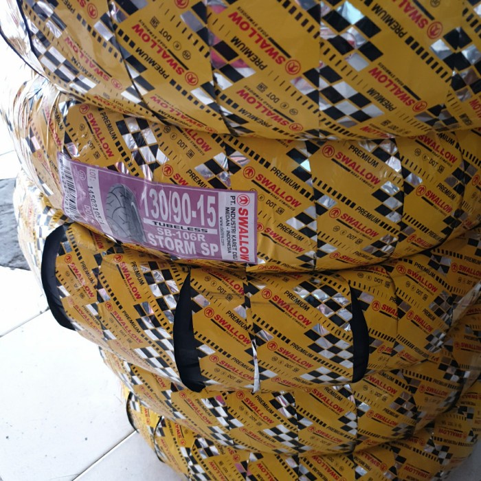 BAN LUAR SWALLOW TUBELESS 130/90-15 STORM ORIGINAL BEST QUALITY