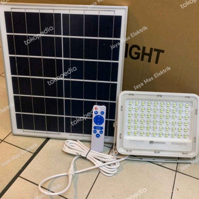 ✅COD Lampu Sorot Led Solar Panel 100 Watt 100W Tenaga Surya Limited