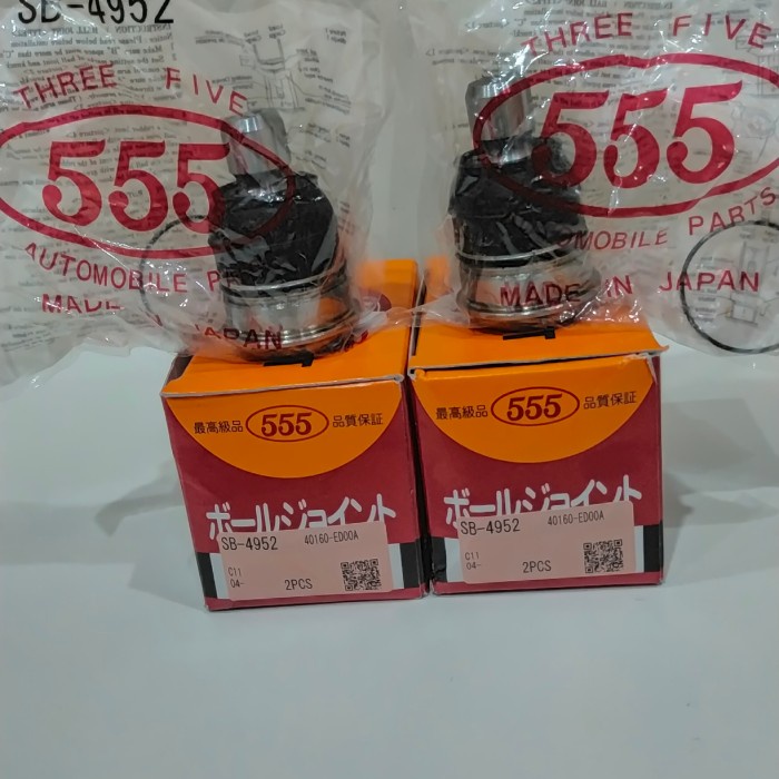 Ball Joint Grand Livina Juke Serena Merk 555 Jepang Set Isi 2Pc [Kode Aa001Kode Aa002Kode Aa003Kode