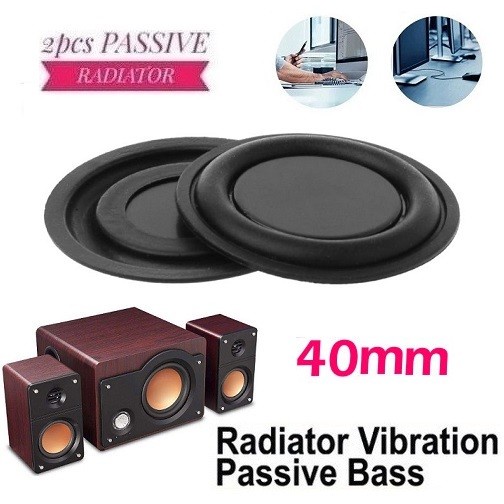 2 Pcs Woofer Vibration Membrane 40mm Bass Radiator Passive Speaker DIY