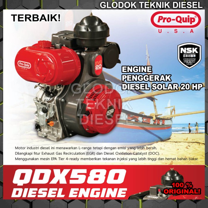 [New Ori] Mesin Penggerak Solar Serba Guna 20 Hp Pk Qdx 580 Diesel Engine Qdx580 Limited
