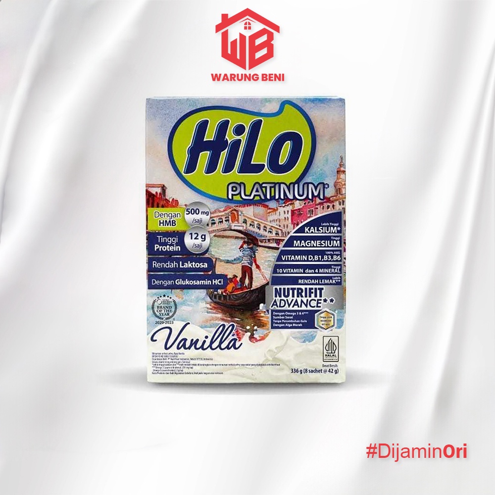 

HiLo Platinum Susu Dewasa Lebih Tinggi Kalsium Vanilla (8 Sachet)