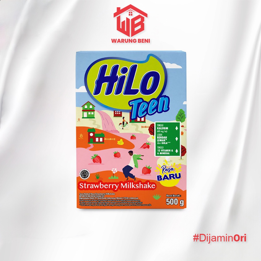 

HiLo Teen Susu Remaja Tinggi Kalsium Strawberry Milkshake 500 gr