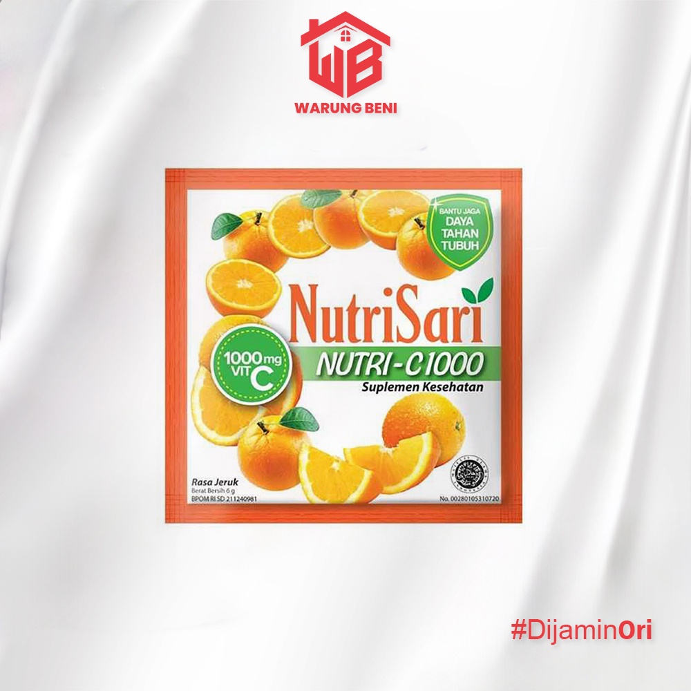 

NutriSari Nutri C-1000 Jeruk - Minuman Segar Bervitamin (40 Sachet)